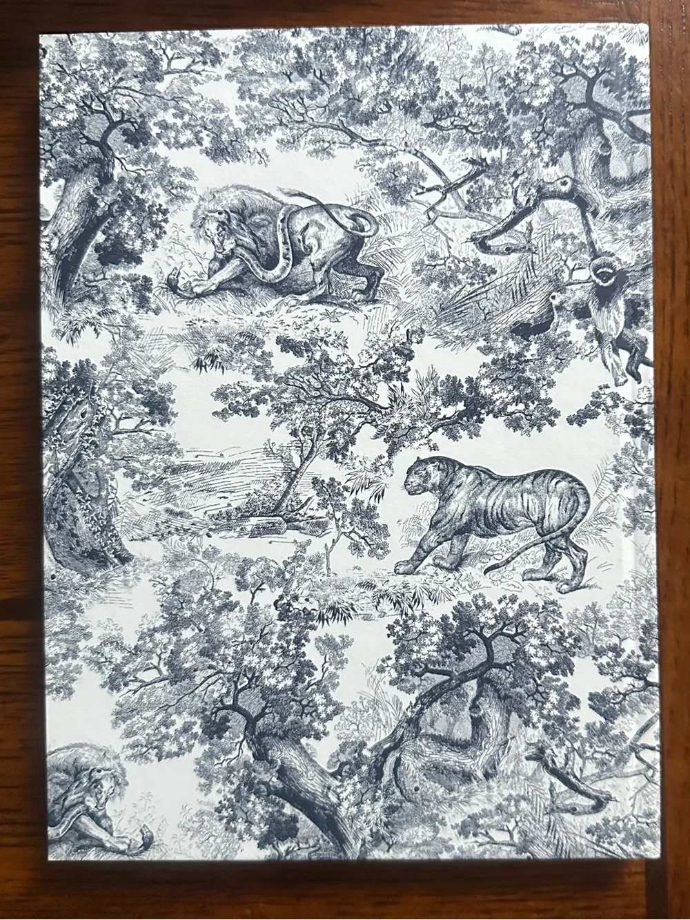 Dior Toile de Jouy Hardcover Notebook – White & Navy with Gold Logo